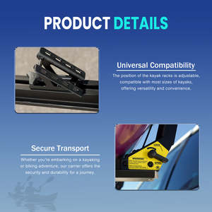Barras transversales de aluminio de liberación rápida Anti-Rattle Car Top Carrier Portaequipajes universal para kayak/Canoa/SUP SUV compatible con/camión - Product Image 3
