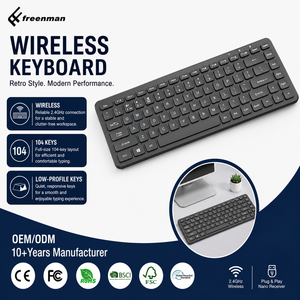 <span class=keywords><strong>Clavier</strong></span> d'ordinateur <span class=keywords><strong>sans</strong></span> <span class=keywords><strong>fil</strong></span> rechargeable ultra-mince 2,4 G à 87 touches pour bureau et domicile – <span class=keywords><strong>Meilleur</strong></span> prix usine - Product Image 1