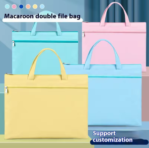 Vente en gros de pochettes multifonctionnelles A4 en tissu Oxford personnalisées avec fermeture éclair, organiseur de documents - Product Image 1