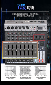 GAX-GBR8 Mixer <span class=keywords><strong>Audio</strong></span> professionale Mixer a 8 canali con scheda di registrazione da 99DSP piccola macchina All-In-One - Product Image 4