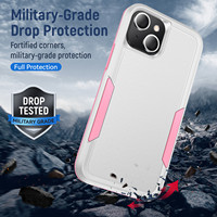 Pour iPhone 15, coque de téléphone hybride magnétique 2 en 1 pour iPhone 11 13 12 Pro 14 16 Plus, coque rigide en PC antichoc, couche intérieure en TPU