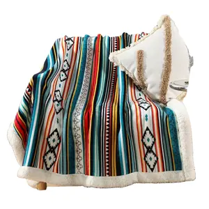 定制软羊毛毛毯印花波西米亚土生毯