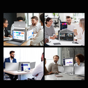 Moniteur triple écran de 14 pouces pour ordinateur portable, haute résolution, connexion par un seul câble, électronique grand public, moniteurs de jeu, faible MOQ - Product Image 3