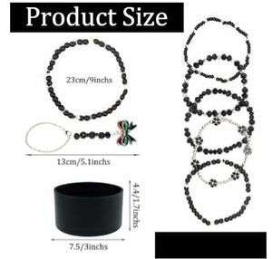 2025 Tumbler Boot Topper Phụ Kiện Cup Quyến Rũ Vòng Đeo Tay Ngăn Xếp 40Oz Tumbler Trang Trí Bead Stretch Tumbler Vòng Đeo Tay Thiết Lập - Product Image 6