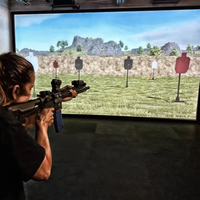 Kamera Respons Cepat 60fps Simulator Tembak Virtual Perangkat Lunak Proyeksi AR Interaktif Permainan Tembak Target Dinding 6 Tema