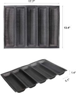 Pháp Baguette bánh mì Pan thực phẩm Mat không dính Silicone đục nướng bánh mì hình thức bánh sandwich khuôn - Product Image 4
