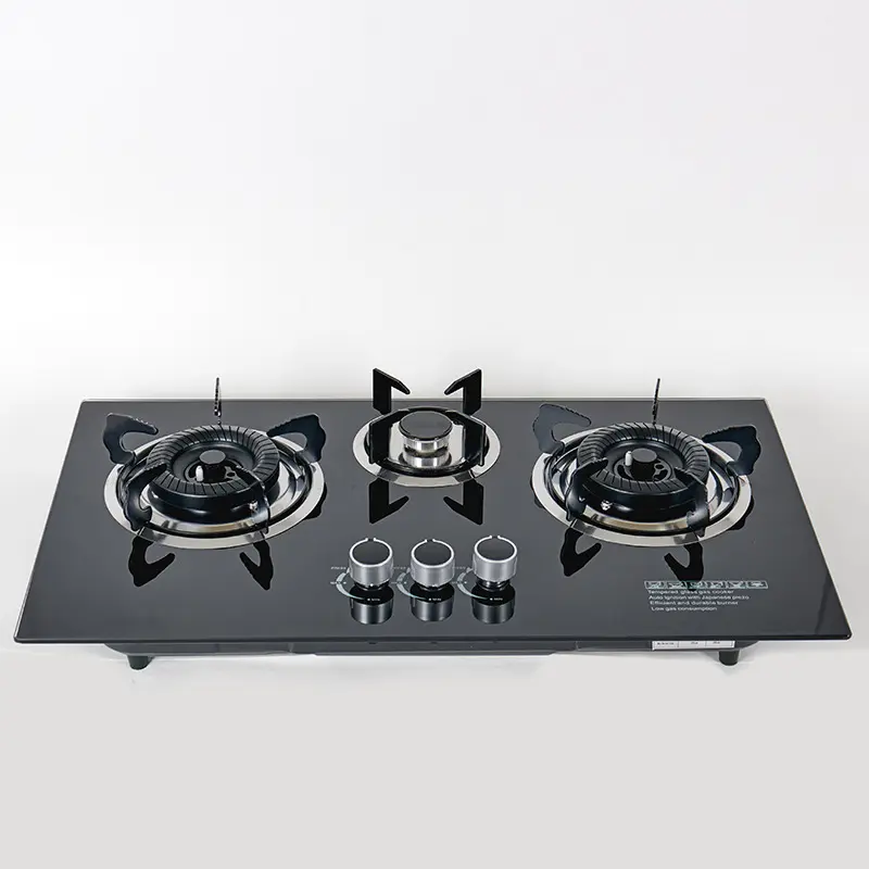 Wholesale Price Gas Stove Embedded Three Eyes Gas Stove Embedded Dual Purpose LPG Stove Commercial Kitchen Application