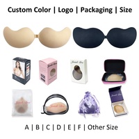 Soutien-gorge adhésif invisible sans bretelles, doux au toucher, sans couture, rehaussement du décolleté, avec colle brossée à la main, idéal pour robe de mariée