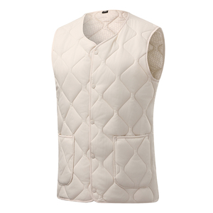 Gilet d'hiver décontracté pour <span class=keywords><strong>femme</strong></span> RCX Wholesale, écologique, respirant, coupe-vent, rembourré en laine, tricoté, sans manches, fermeture à un bouton - Product Image 2