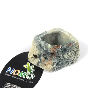 NOMOYPET Wholesale Rock Appearance Resin Reptile Feeder Food and Water Bowl for Pets