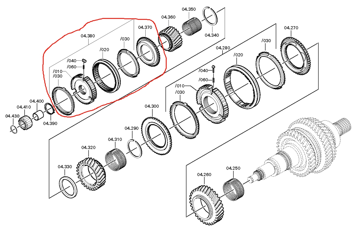 6S1000 6AS1000 Synchronizer Assembly for ZF - OEM No. 1346304047