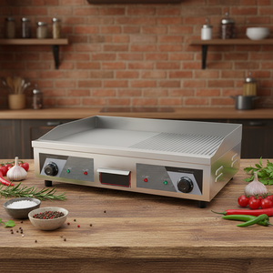 Bandejas <span class=keywords><strong>de</strong></span> horno comerciales <span class=keywords><strong>y</strong></span> hornos <span class=keywords><strong>de</strong></span> superficie plana se utilizan en restaurantes para asar carne en planchas <span class=keywords><strong>de</strong></span> hierro. - Product Image 1