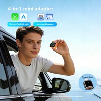 Boîtier CarPlay Modèle M72 avec USB Type-C pour voitures compatibles Android Auto AirPlay Miracast, mise en miroir d'écran sans latence et fluide