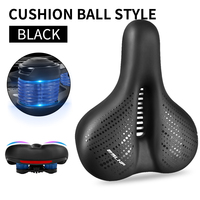 Selle de vélo confortable en cuir et gel, grande et large, imperméable, à double ressort amortissant, avec ventilation réfléchissante et design simple