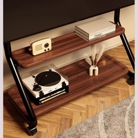 Carrito de TV con Ruedas y Estante, Soporte Móvil de Acero para TV de Pantalla Plana LCD LED de 32-65 Pulgadas