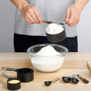 Ensemble de 8 tasses et cuillères à mesurer en plastique écologique, très vendu, pour la pâtisserie, le <span class=keywords><strong>café</strong></span>, le thé et les accessoires de cuisine - Product Image 5