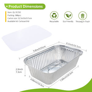 Moldes para <span class=keywords><strong>Pan</strong></span> de 3.5 lb, Resistentes, Desechables, de Papel de Aluminio Premium, Tamaño Estándar 10x6x3 Pulgadas, Perfectos para Pasteles y Panes Caseros - Product Image 1