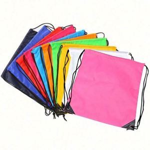 Customized 30cm Polyester Nylon Drawstring <b>Backpack</b> Low MOQ Reusable Draw String Bags <b>Cheap</b> - Product Image 3