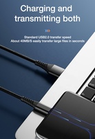 Câble de données Super Fast 6A 66W Type-C en nylon tressé à vitesse rapide Micro cordon adaptateur USB-C pour téléphone mobileCâble de charge USB