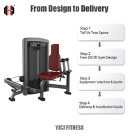 Appareil d'entraînement des mollets en acier avec poids réglables 80 kg, support dorsal réglable, repose-pieds, extension des mollets, durable et sûr pour usage commercial