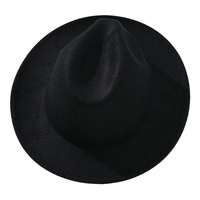 Chapeau de cowboy en feutre blanc personnalisé en gros, à large bord, pour fêtes western et country, pour adultes