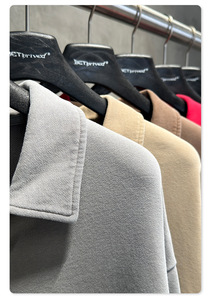 เสื้อสเวตเชิ้ตคอปกโปโลผู้ชายผ้าฝ้าย 100% แบบไม่มีกระดุม คุณภาพสูง สั่งทำได้ หนานุ่ม ทรงโอเวอร์ไซส์ ขายส่ง - Product Image 5