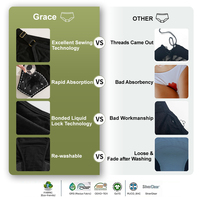 Culotte menstruelle en bambou bio OEM ultra douce, 4 couches absorbantes, pour flux abondant - Femme et adolescente