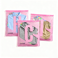 Custom EVA Holographic Transparent Window Zipper Seal Bags for Clothing High-Quality Transparent <strong>Packaging</strong> Bags