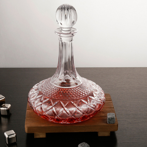 <span class=keywords><strong>Carafe</strong></span> à vin luxueuse à base large en verre <span class=keywords><strong>cristal</strong></span> taillé en diamant avec bouchon, élégante <span class=keywords><strong>carafe</strong></span> à vin pour la décoration de bar à domicile - Product Image 3