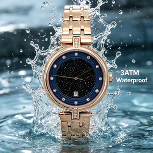 Blue Elegant Lady <b>Diamond</b> Quartz <b>Watch</b> Starry Sky - Product Image 3