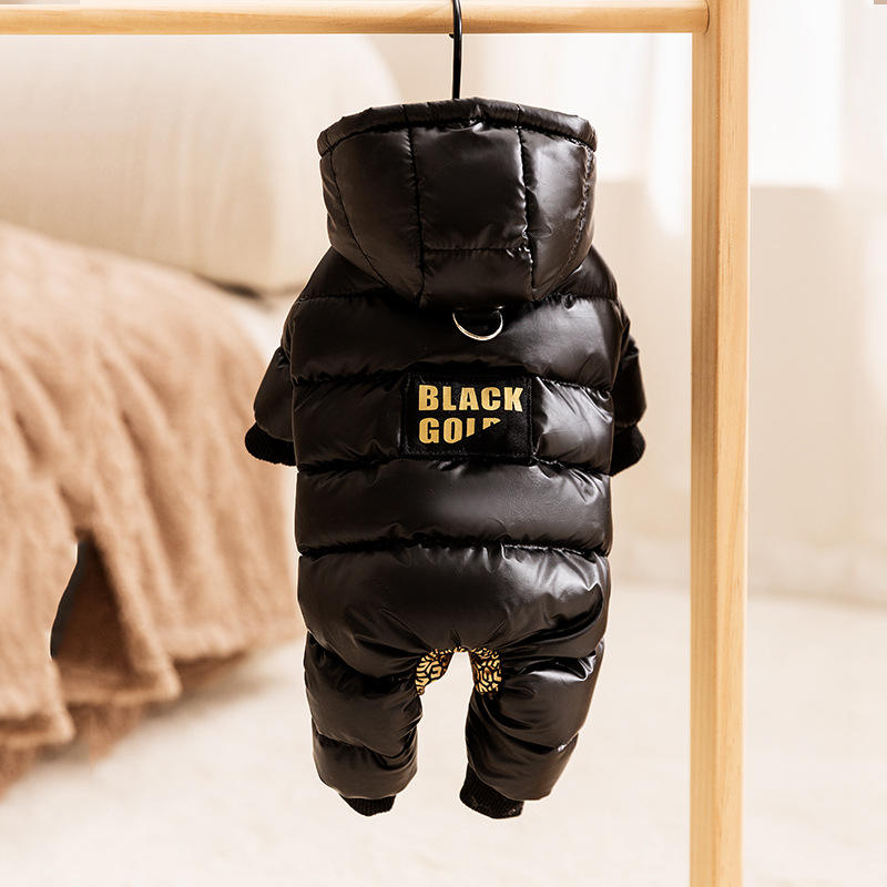 Black gold down jacket