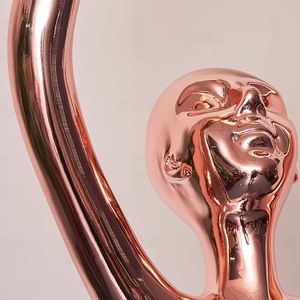 Moderna resina de fibra de vidrio en forma de bola Hugger escultura lámpara de pie iluminación interior para el hogar habitación comedor y cocina - Product Image 4