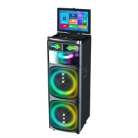 CSN-K6610 Haut-parleur karaoké intelligent à écran tactile de 14,1 pouces avec WiFi, YouTube, Bluetooth, haut-parleur de fête TWS, lumières LED RVB