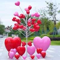 Groot hartvormig liefdesmuziekfee buitenbeeld van glasvezelversterkte kunststof met verlichtingsfunctie voor tuin, landschap, winkelcentrum en wooncomplex