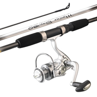 Nouveauté : Combo de pêche spinning 1,8 m, ensemble complet canne à pêche spinning avec moulinet pour la pêche en lac et en rivière en extérieur