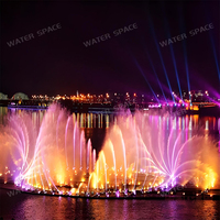 Approvisionnement en gros pour l'ingénierie : Matériel de fontaine aquatique laserisée pour les travaux de rénovation des quartiers commerciaux en bord de lac