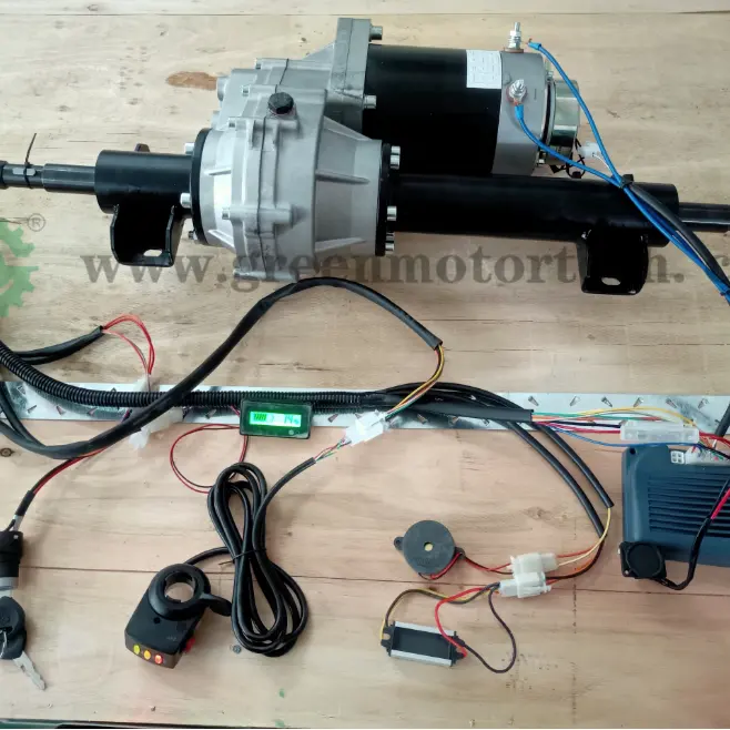 electric scooter transaxle system with dc motor and rear axle