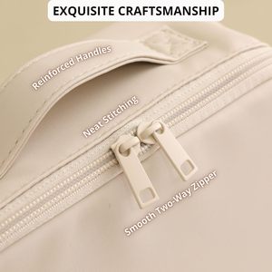 Multi-Zone Standing Storage Leather Waterproof Travel <b>Makeup</b> <b>Bag</b> - Product Image 2