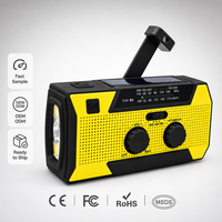 Radio météo d'urgence 5000 mAh avec alerte NOAA, lampe torche solaire à manivelle pour la saison des ouragans, kit de survie transfrontalier