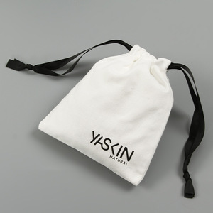 Reusable Custom Logo Printing Natural Organic Cotton Muslin Jewelry Pouch Dust <b>Bags</b> Canvas Drawstring <b>Bags</b> - Product Image 2
