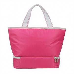 Bolsa Térmica Plegable Impermeable de Poliéster con Doble Compartimento Ligera Personalizada al por Mayor con Asa de Fácil Transporte - Product Image 4