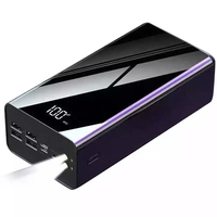 50000mAh draagbare powerbank met hoge capaciteit, Li-polymeer, LED-display, 4 USB-uitgangen, type-C-ingang voor buitenactiviteiten, kamperen, reizen en noodgevallen