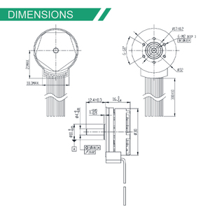 Motor Eléctrico sin Escobillas de Rotor Externo bibo Fulling de 32 mm, 39.5 mN.m, 14 W para Carrito de Golf - Product Image 2