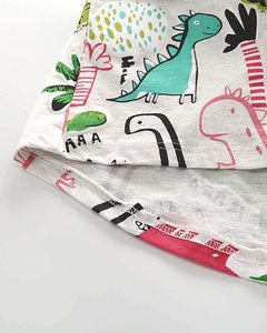 Vestido informal de verano para niñas, con estampado de dinosaurios verdes, de seda, con mangas abullonadas, hasta la rodilla, corte en A, de 2 meses a 14 años - Product Image 2