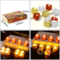 LED Elektronische Kerzenlampe - Romantischer Heiratsantrag Kreatives Layout Hochzeiten Weihnachten Herzförmige Votivkerze Batteriebetrieben