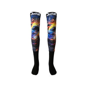 Haute qualité Performance cuisse haute <span class=keywords><strong>compression</strong></span> cyclisme Fitness Badminton chaussettes impression personnalisée Motocross <span class=keywords><strong>course</strong></span> genouillère chaussettes - Product Image 6