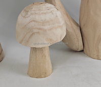 Champignon en bois fabriqué en usine 9,5xH13cm pour la décoration de la maison, présentation sur table, une seule pièce