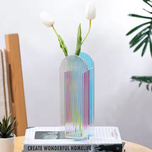 Vaso di decorazione per soggiorno con mobili in acrilico semplice colorato vaso di fiori - Product Image 2