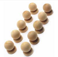 Boutons de traction ronds en bois naturel, boutons de tiroir d'armoire, poignée de tiroir d'armoire, quincaillerie de meubles