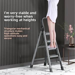Échelle pliante en alliage d'aluminium à approvisionnement direct d'usine, épaissie, échelle d'ingénierie, échelle multifonctionnelle pour la maison - Product Image 2